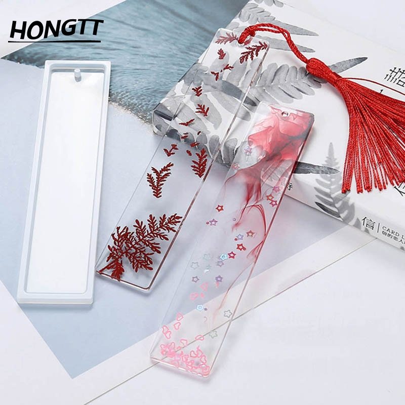 Retângulo Molde de Silicone Bookmark Diy Fazer Jóias Artesanato Molde de Resina Epóxi Para Casa Feitos À Mão Para em Oferta na Shopee