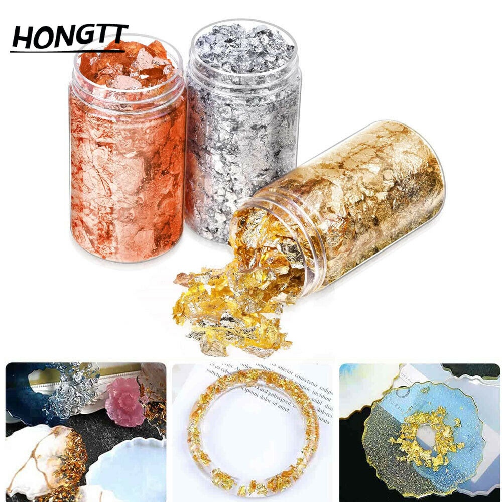 200 Ml Folha De Prata De Ouro Decorativo Molde De Resina De Enchimento Jóias Fazendo Novo 5g em Oferta na Shopee
