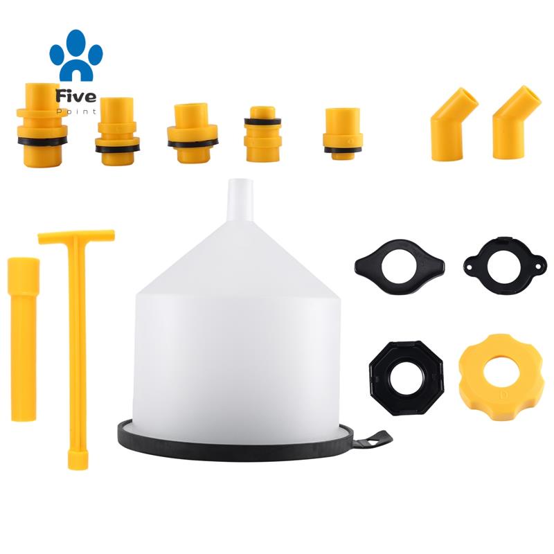 15 Pçs/Set Kit Funil De Enchimento Do Líquido Refrigerante Radiador Carro À Prova De Derramamento Ferramenta Sistema Ref