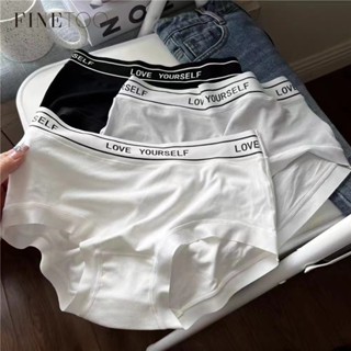 Finetooo Mulheres Calcinhas Sem Costura Carta Esportiva Cor Contraste Calcinha Pura De Algodão Para