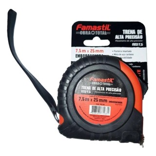 Trena De Alta Precisão 7,5 m x 25 mm Emborrachada Famastil