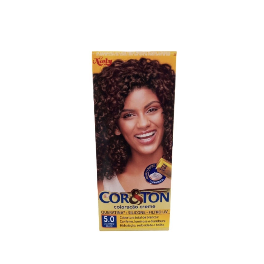 Tintura Cor & Ton 5.0 Castanho Claro em Oferta na Shopee