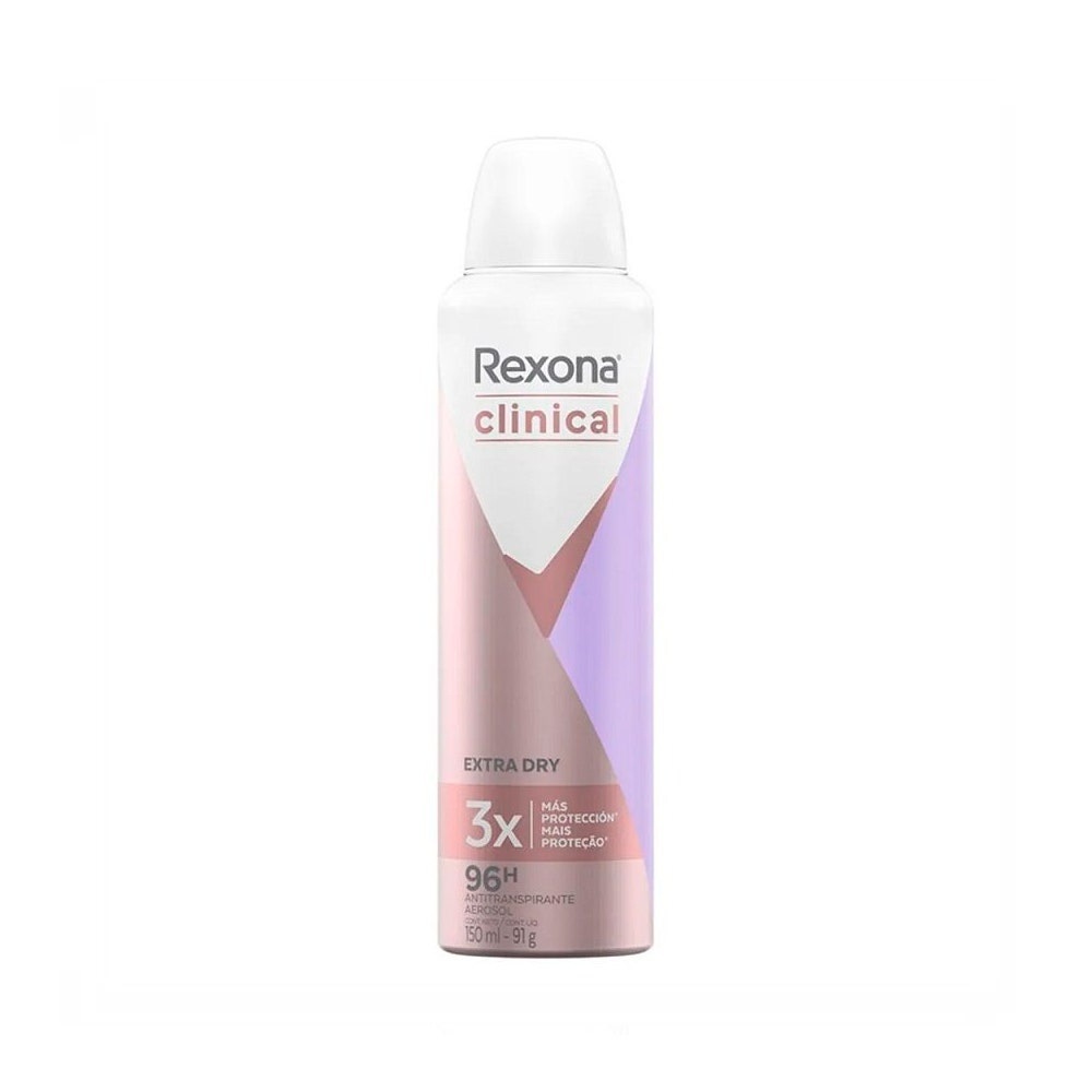 Desodorante Aerossol Rexona Feminino Clinical Extra 150ml em Oferta na Shopee