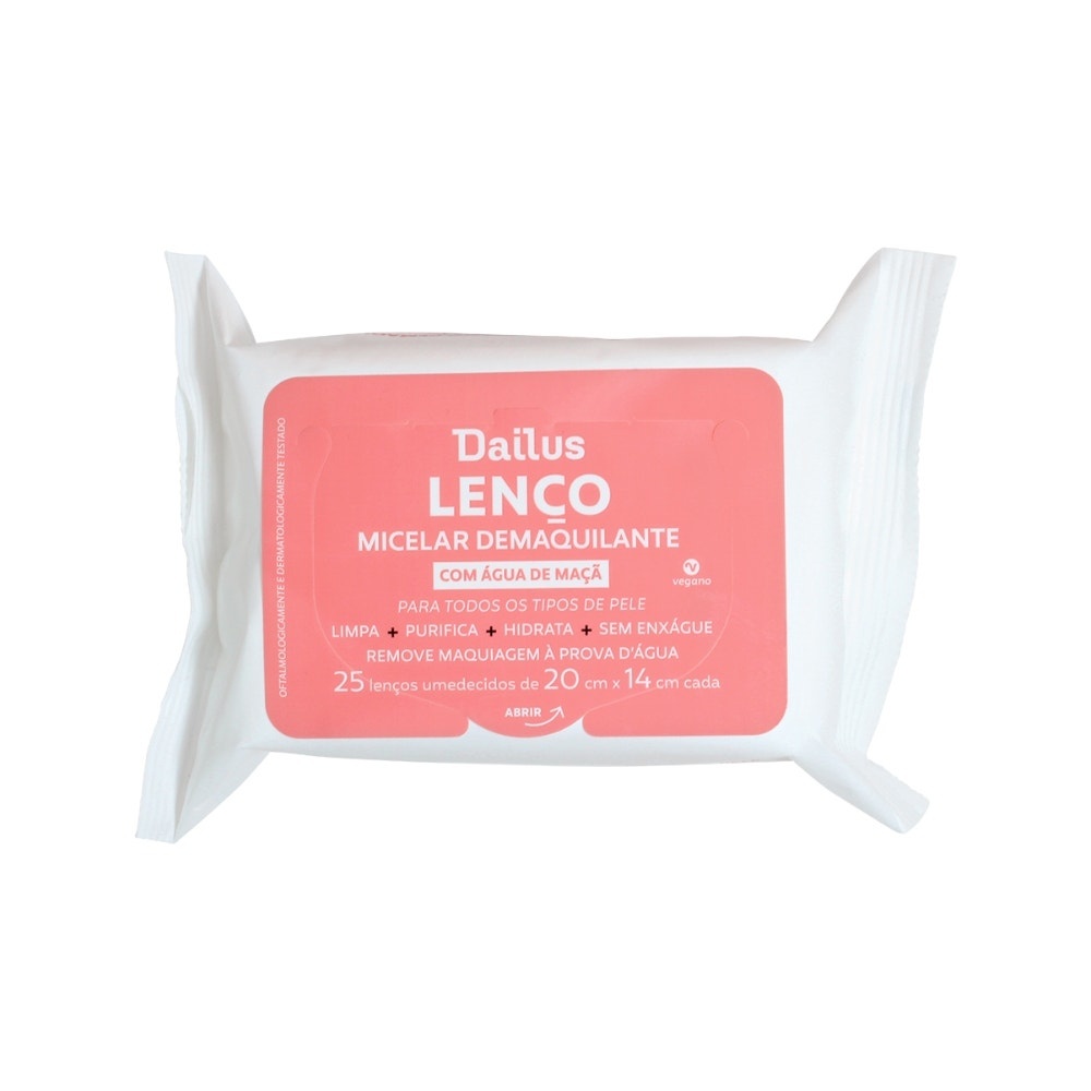 Lenço Micelar Dailus Demaquilante C/25 em Oferta na Shopee