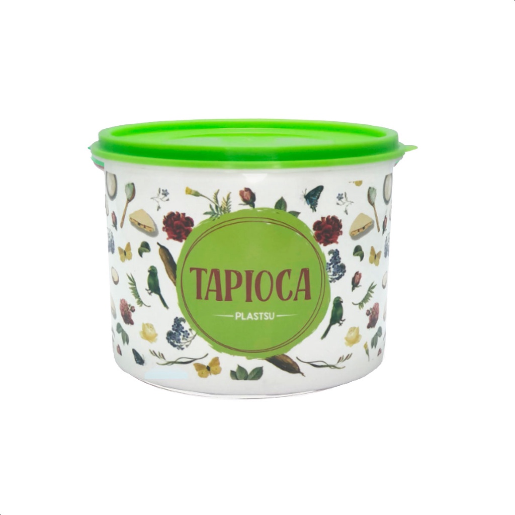 Pote Para Tapioca 1,6 Litros Multiuso Decorado Linha Floral