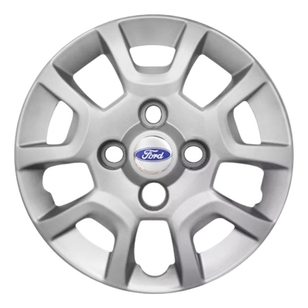 Calota Ford Ka 2014 Aro 13 4X100 4 Furos P/ Roda Cubo Baixo Prata Tiger Cb1008pta - 1 Unidade