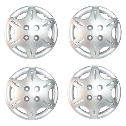 Jogo Calota Gm Corsa Wind 2000 Aro 13 4X100 4 Furos P/ Roda Cubo Baixo Prata Cb2001pta - 4UN