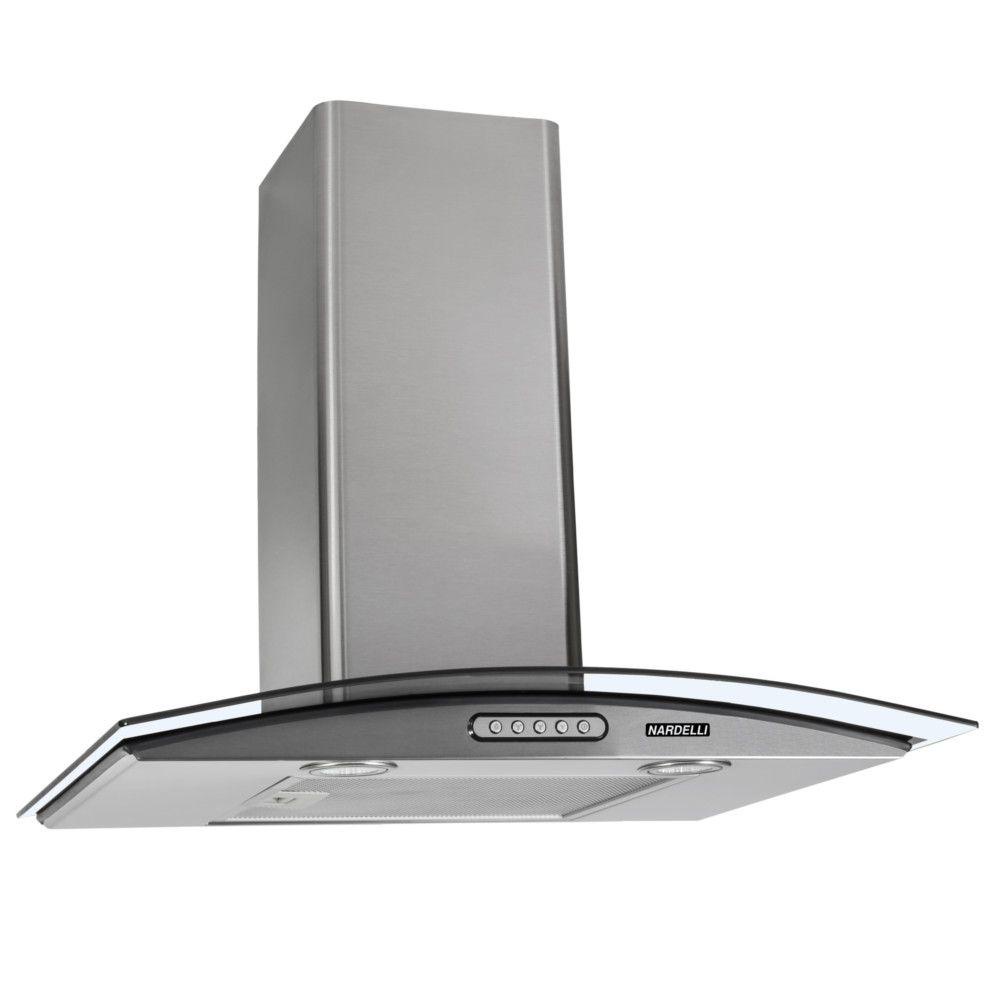 Coifa Parede Slim Nardelli Vidro Curvo Inox 60cm 220V