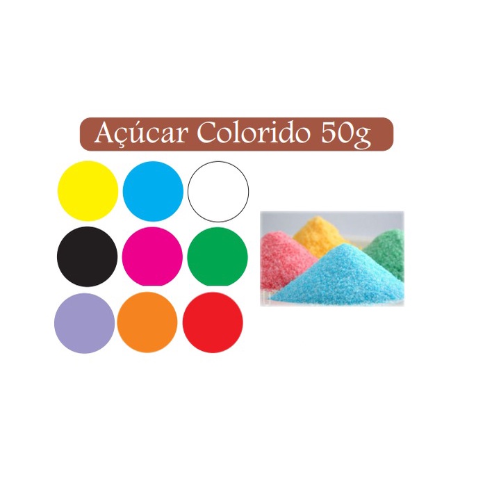 Açúcar Colorido  Artimagem 50g em Oferta na Shopee