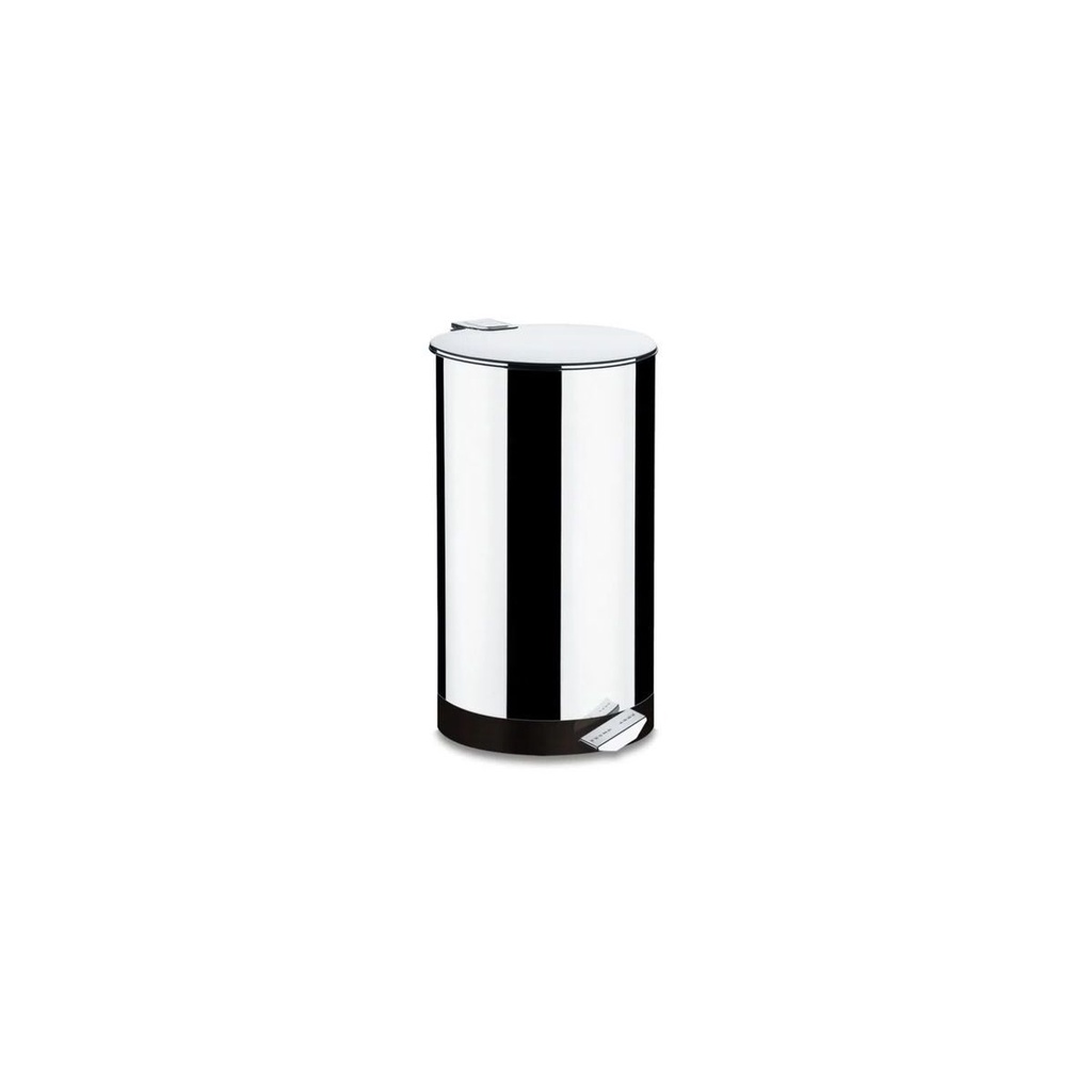 Lixeira Inox Grande Reforçada Pedal 50 Litros Ø 37x60,5 cm Decorline Brinox Cozinha Clínica Hospital