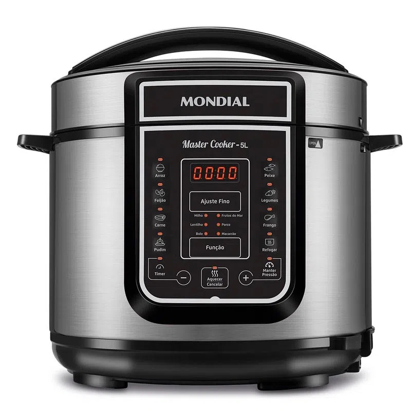 Panela Elétrica de Pressão Mondial Digital Master Cooker 5L PE-38- Preta 220V