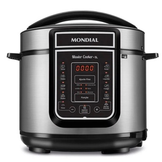 Panela Elétrica de Pressão 5 Litros Antiaderente Master Cooker PE-38 900W 220V Preto Inox Mondial em Oferta na Shopee