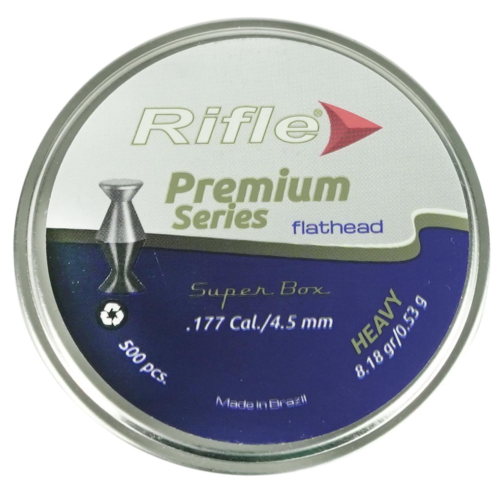 Chumbinho 4.5mm Rifle Premium FlatHead Heavy 500un em Oferta na Shopee