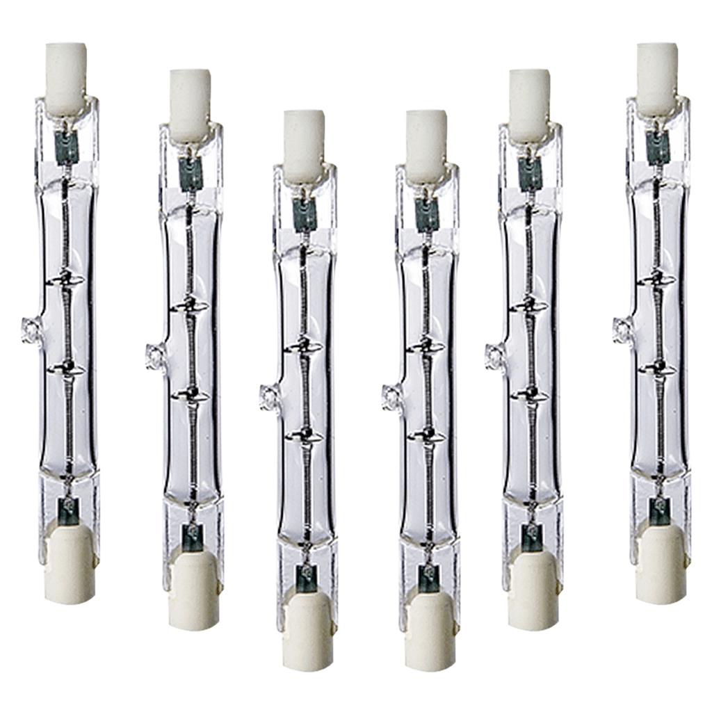 Kit 6 Lampadas Halogena Palito 150W 220V R7S Luz Amarela em Oferta na Shopee