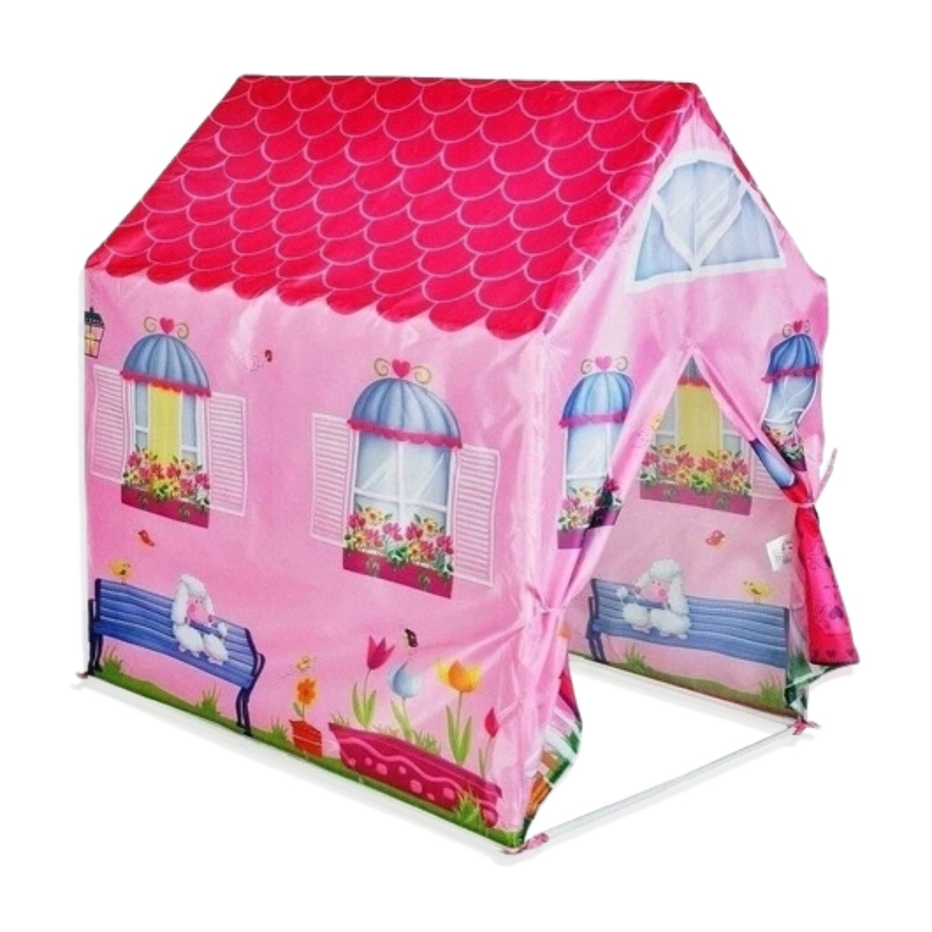 Barraca Infantil Menina Princesa Tenda Casinha Fácil de Montar Playground Cabana