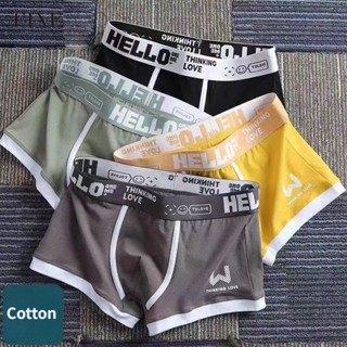 Finetooo Boxer Brief Para Homens Calções Esportivos De Quatro Cantos Adolescentes Calcinha De Algodão Puro