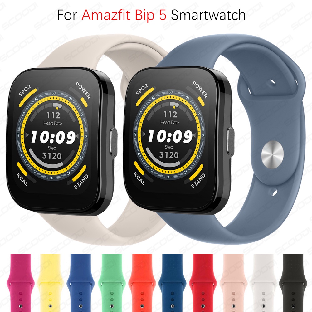 Bracelete De Silicone Para O Relógio Huami Amazfit Bip 5 Smart watch Faixas De Relógios De Pulso Esportivos