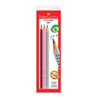 Lápis preto triangular SM/2001CRA com 3 unidades Faber-Castell