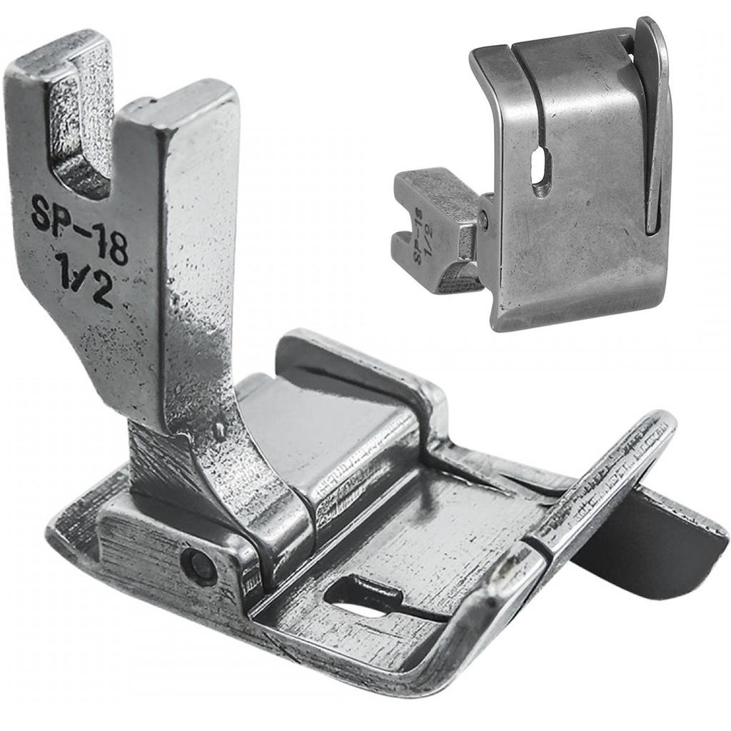 Calcador Guia Movel Direito Pesponto 1/2 Reta Industrial Singer, Juki, Brother