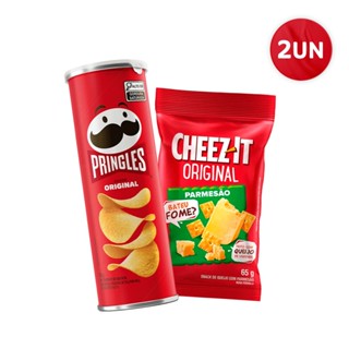 Combo Pringles Original 104G E Cheez It Parmesão 65G