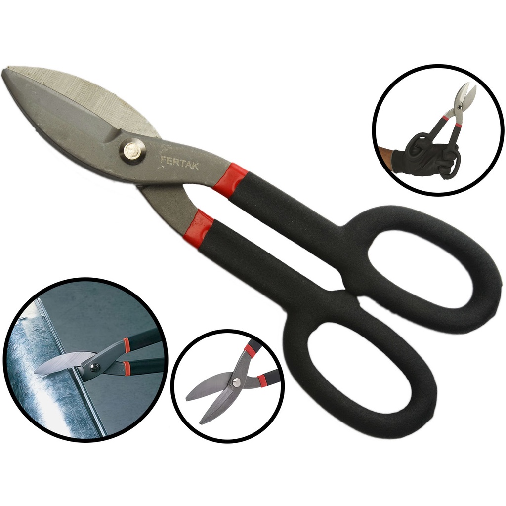 Tesoura Manual Aço Carbono P/ Cortar Corte Funileiro Fertak 7501
