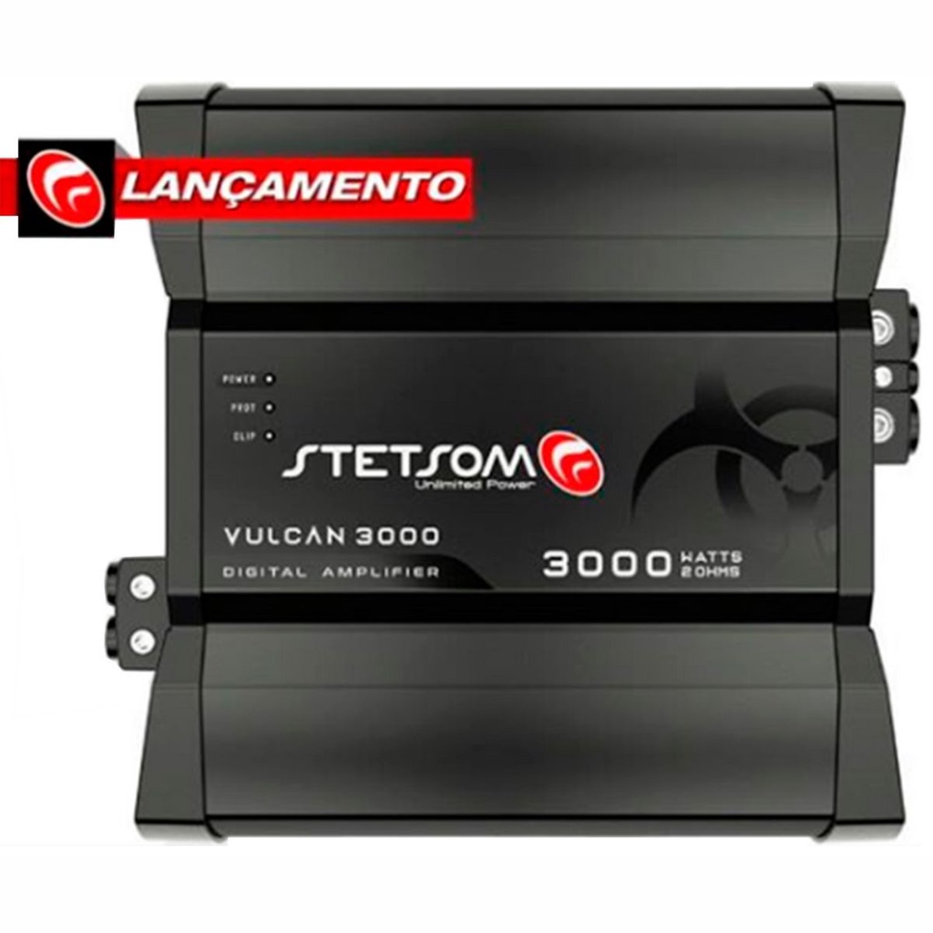Módulo Amplificador Stetsom Vulcan 3000 3000W Rms 2 Ohms 1 Canal