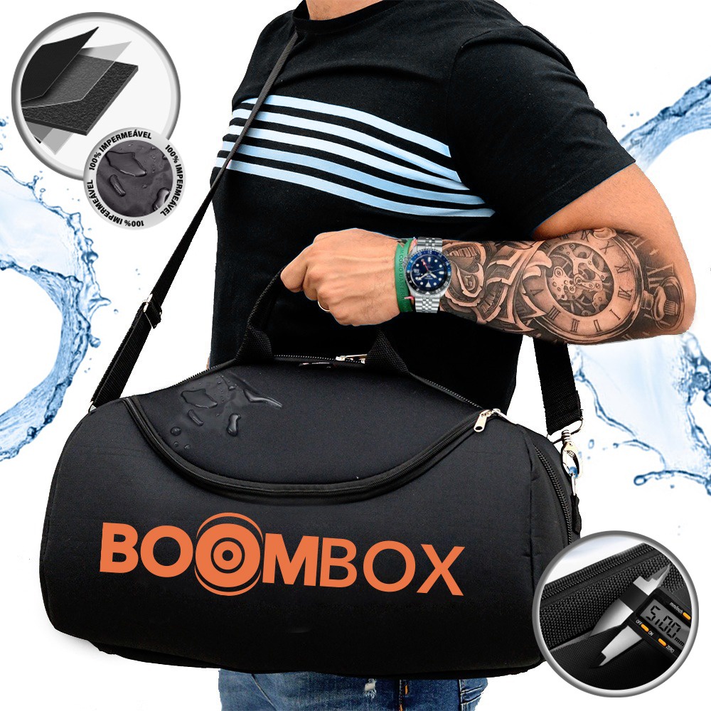 Case Capa Bolsa Protetora Compatível Com Jbl Boombox 1 2 3 A Prova D'Agua Resistente Alça e Bolso