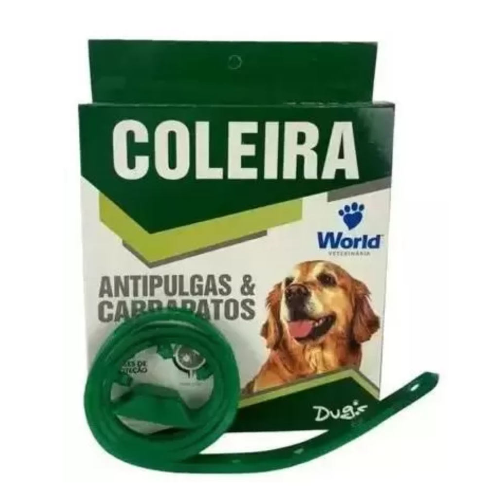 COLEIRA DUG'S WORLD ANTIPULGAS E CARRAPATOS