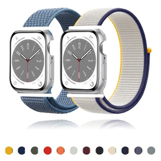Pulseira De nylon De Velcro 38 40 42 44 41 45 49 mm Para Relógio WATCH iwatch ultra-Compatível 7 8 X7 X8 T500 Iwo 12 13 16 Top Mesmo Tamanho