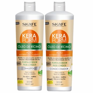 Kit Shampoo E Condicionador Keraform Oleo De Ricino 500ml