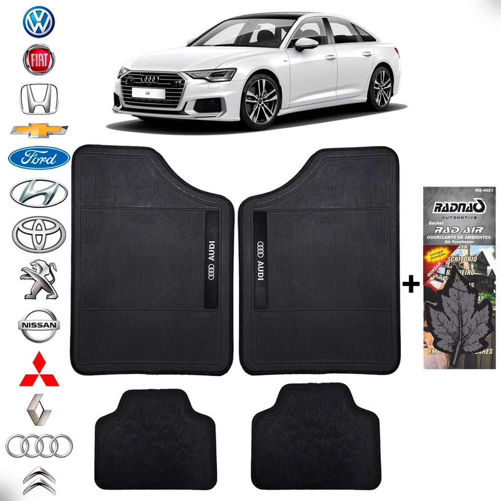 Jogo de Tapete Reforçado Personalizado Audi A9 + Perfumador Fragrância Quasar Ação Instantânea
