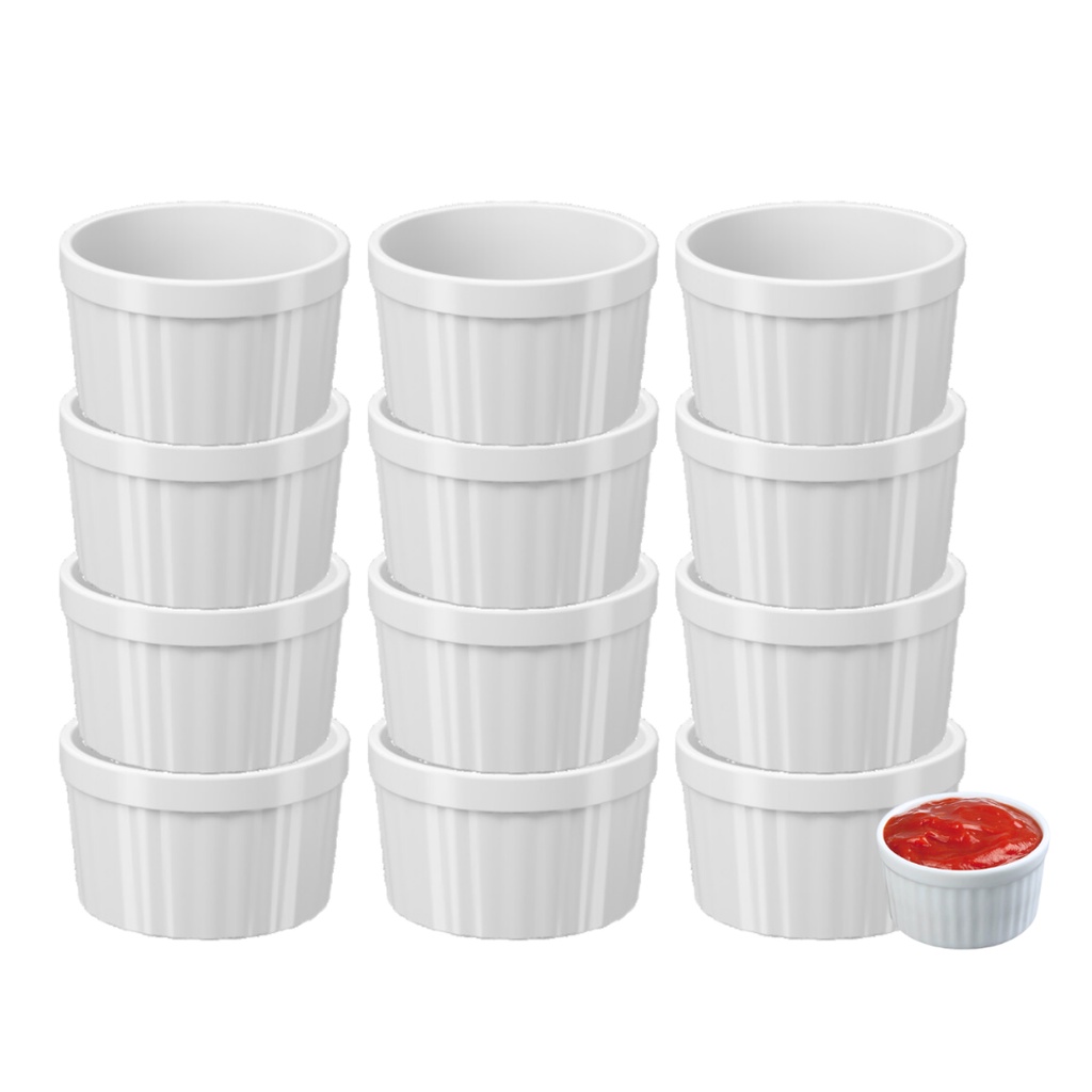 Kit 12 pcs Molheira Ramekin Potinhos Pote Molho Petisco Coza 150ml Tigela Bowl Uno em Oferta na Shopee