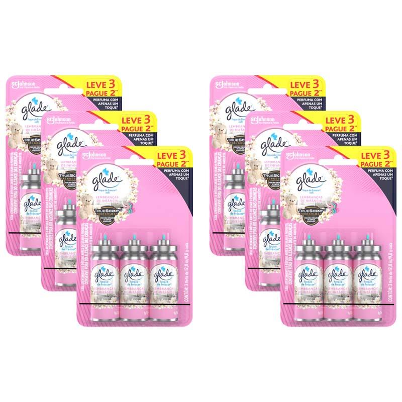 Kit 6 Refil Odorizador Glade Lembranças de Infância 12ml - Home & Living