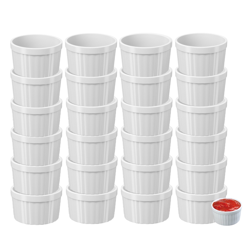 Kit 24 pcs Molheira Ramekin Potinhos Pote Molho Petisco Coza 150ml Tigela Bowl Uno em Oferta na Shopee