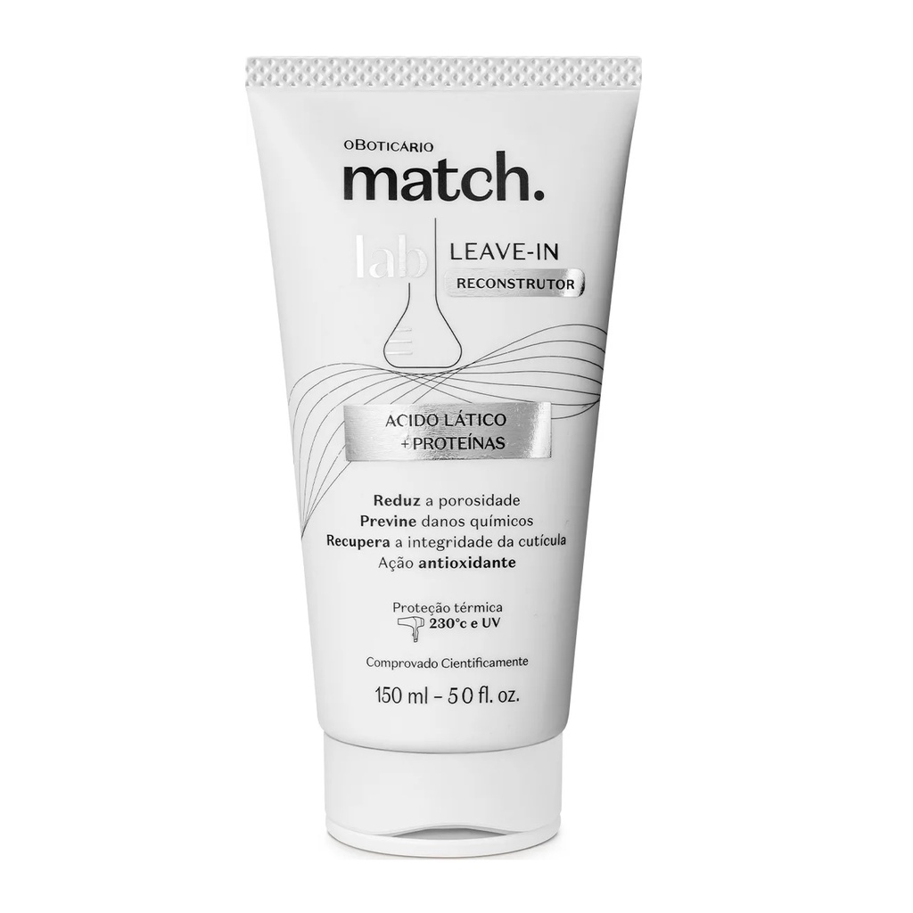 LEAVE IN RECONSTRUTOR MULTIBENEFÍCIOS MATCH LAB 150ML O BOTICÁRIO