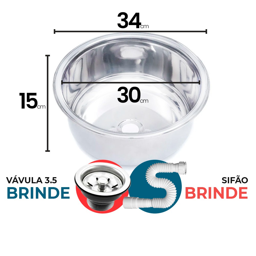 Cuba de Pia 30 Cm: Onde Comprar | BuscaProdutos