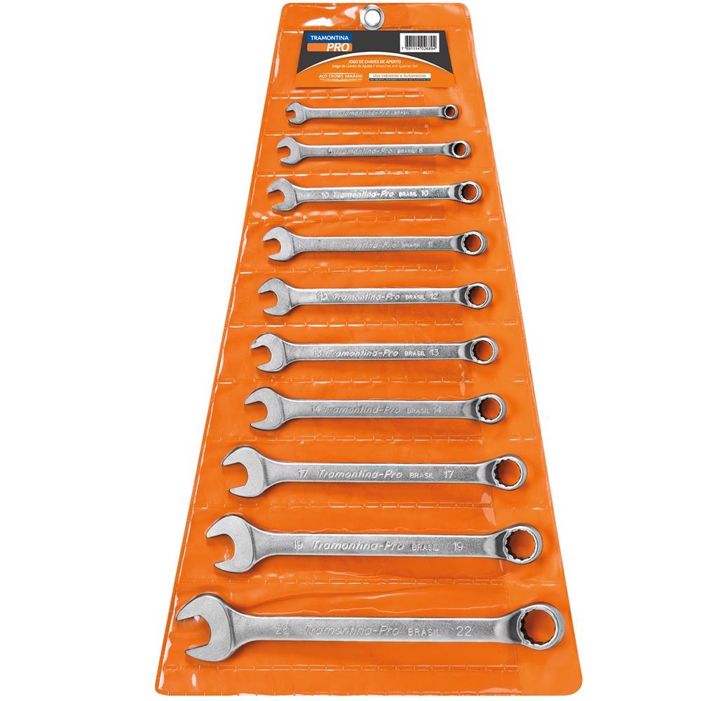 Jogo de Chaves Combinadas 10 Peças Tramontina PRO em Oferta na Shopee