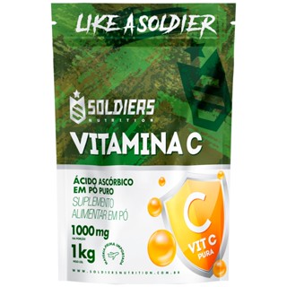 Vitamina C em Pó - Ácido Ascórbico 1Kg - 100% Puro Importado - Soldiers Nutrition