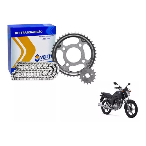 Kit Relação Transmissão Corrente Coroa Pinhão Titan 150