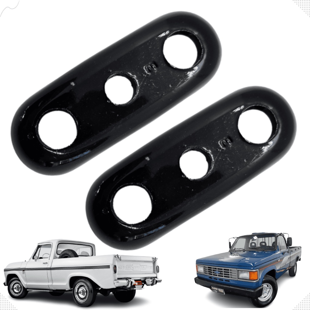 Par de Canoinha Suporte Fixação do Eixo da Balança da Pick Up GM A10 D10 D20 C20 Silverado Lado Esquerdo