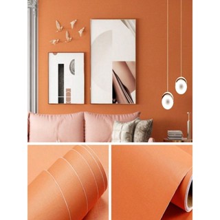 Papel de Parede PREMIUM 5m Colorido Texturado Adesivo Autocolante Moveis e Paredes Laranja