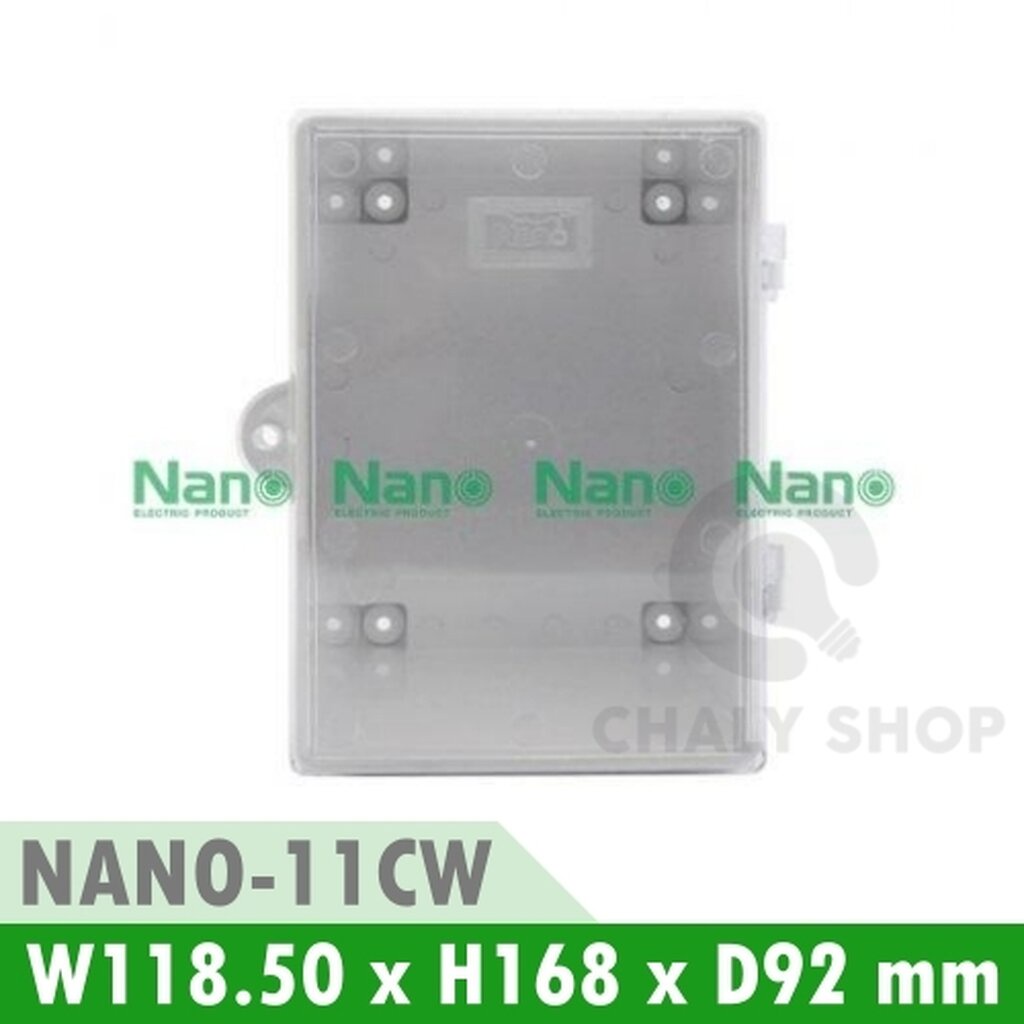 รูปสินค้า NANO Electric® NANO-11CW ตู้กันน้ำพลาสติก ฝาใส ขนาด 4.5x6.5x3.5 นิ้ว (118.5 x 168 x 92 mm) สีขาว