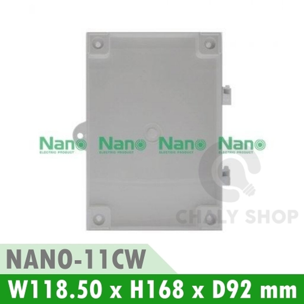 รูปสินค้า NANO Electric® NANO-11CW ตู้กันน้ำพลาสติก ฝาใส ขนาด 4.5x6.5x3.5 นิ้ว (118.5 x 168 x 92 mm) สีขาว