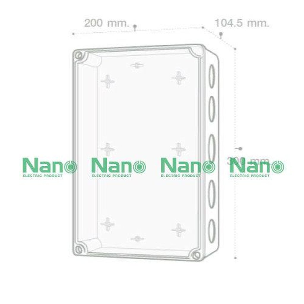 รูปสินค้า กล่องกันน้ำ IP65 นาโน ขนาด 200x300x104.5 มม.