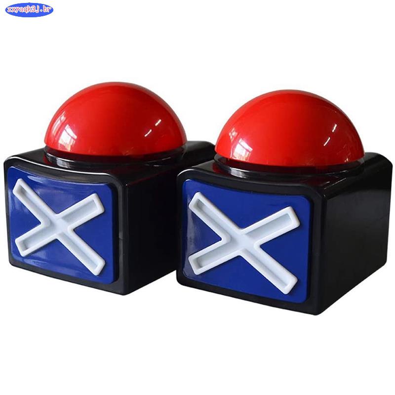 2PCS Jogo Resposta Ao Buzzer , Game Botão De Alarme Sonoro Com Trivia Light Quiz Obtém Talent Toys
