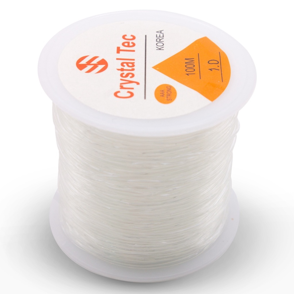 Fio Silicone Elástico - Transparente - Rolo 100 Metros - 1,0mm em Oferta na Shopee