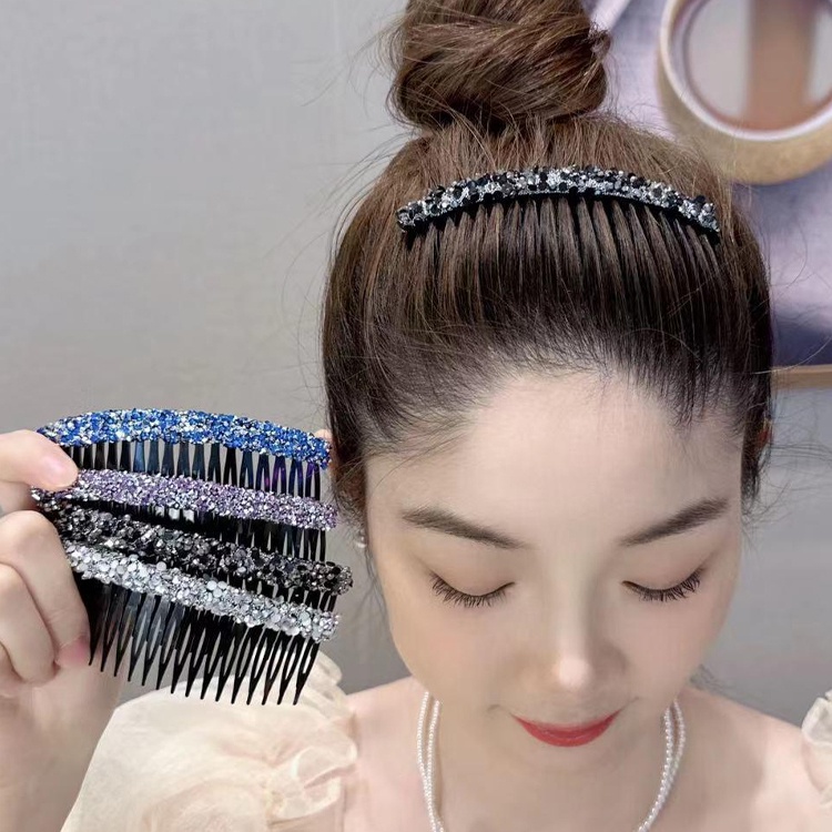 Pente De Cabelo Brilhante Com Grampo Quebrado Acessórios Para Garotas Doces
