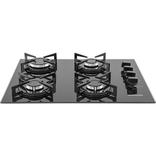Fogão de Mesa Cooktop 4 Bocas Vidro Preto à Gás Suggar FG4004VP