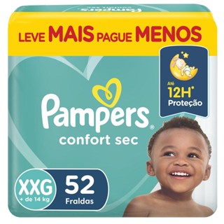 Fralda Pampers Confort Sec Super XXG 52 Unidades