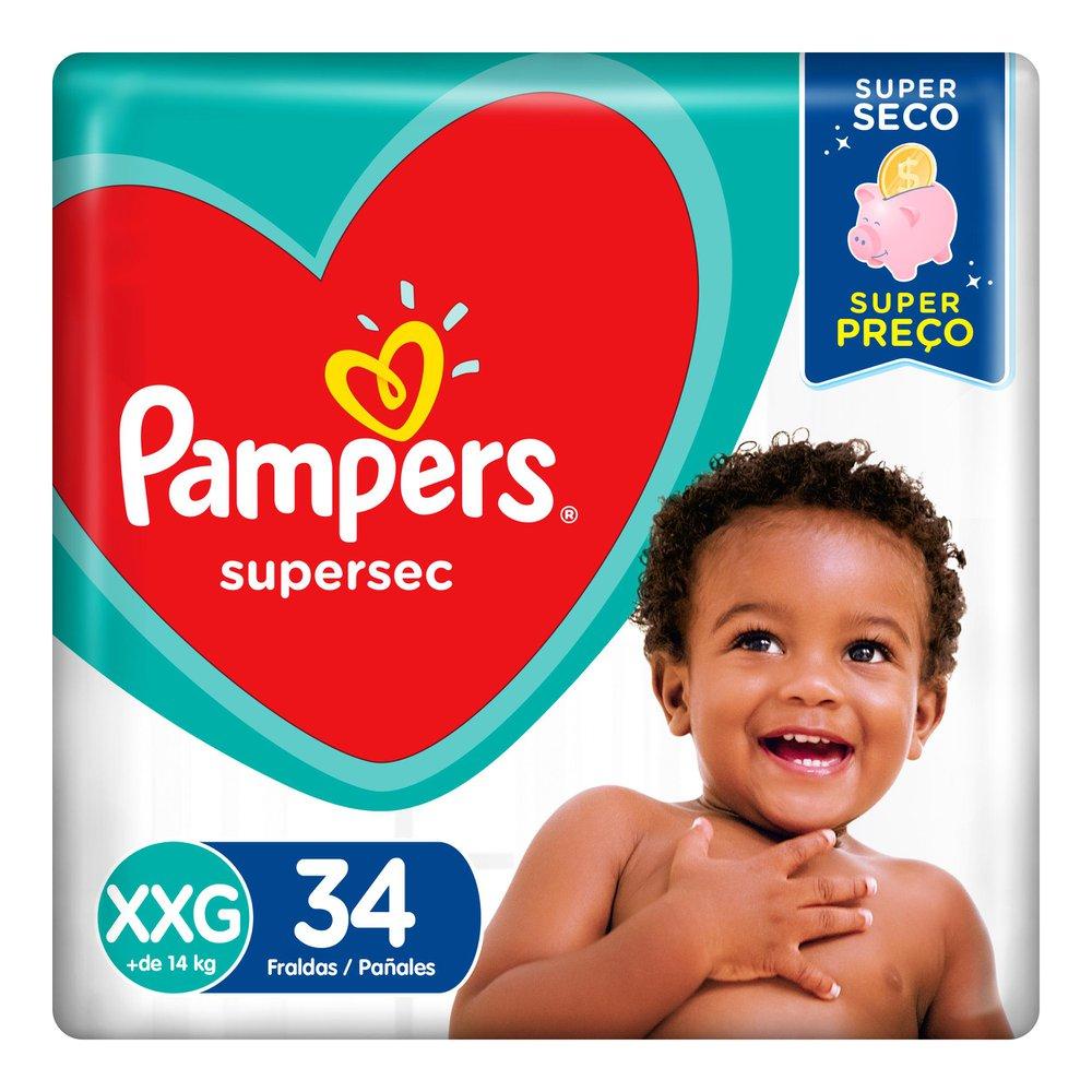 Fralda Pampers Supersec XXG 34 unidades em Oferta na Shopee
